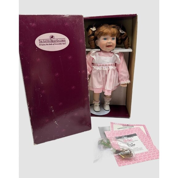 Ashton Drake Galleries 2 Much to Handle "Julie" Porcelain Doll Kathy Hippensteel - Picture 1 of 12